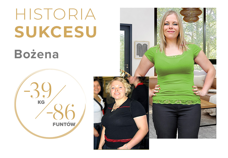Bożena Historia Sukcesu Akademia Zdrowego Człowieka przed i po